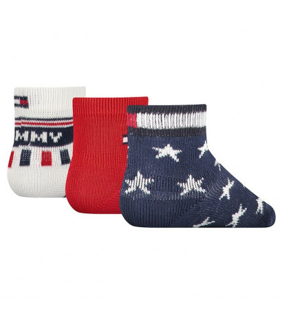 Tommy Hilfiger Baby Sock 3P Stars And S Tommy Original 701210510 001 019 (TH314-a) sokid