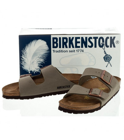 Birkenstock Arizona BF Nubuk Stone 151213 (BK19-b) Naiste kingad/klappide klapid