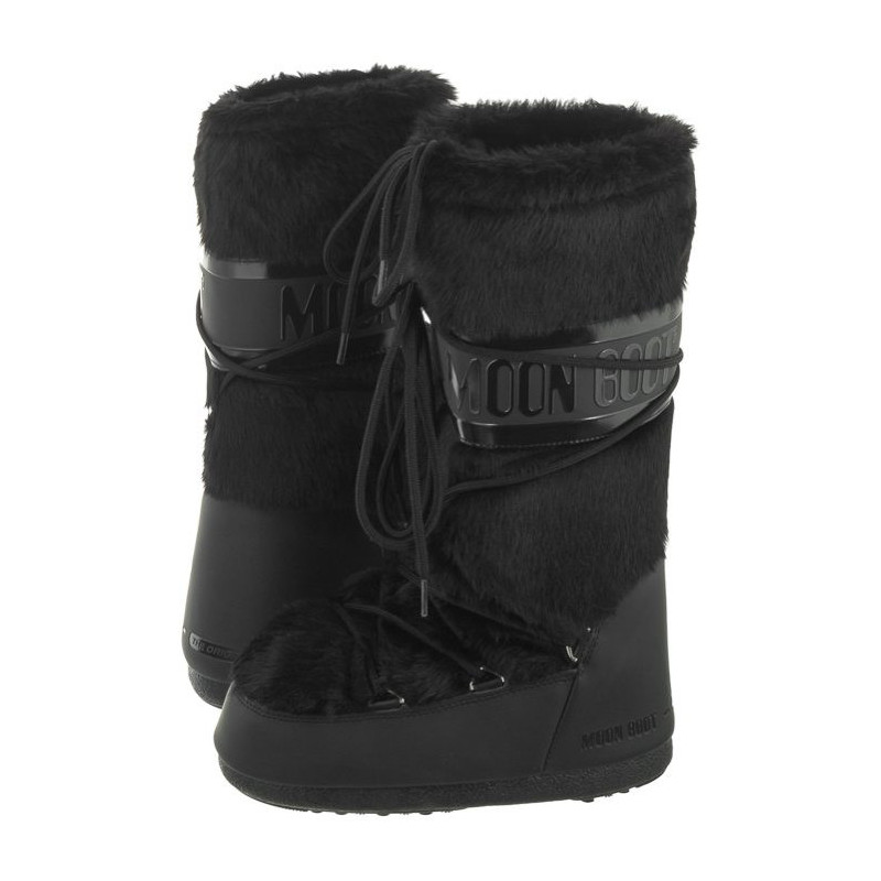 Moon Boot Icon Faux Fur Black 1408900 N001 (MB43-a) saapad