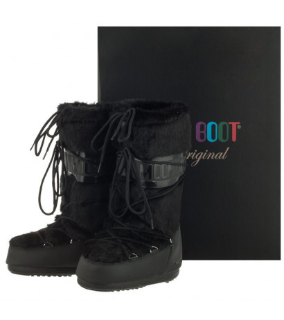 Moon Boot Icon Faux Fur Black 1408900 N001 (MB43-a) saapad