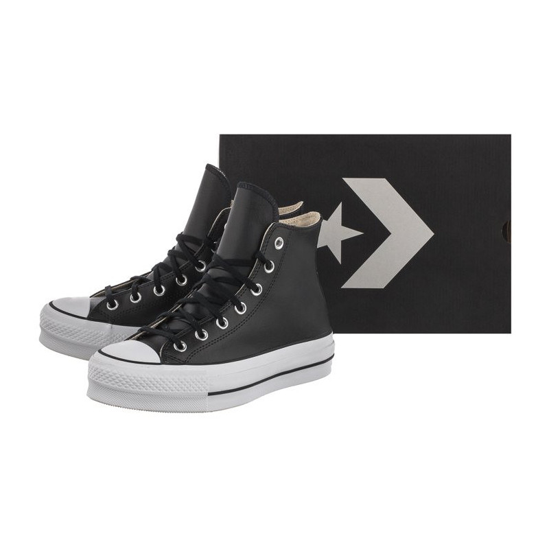 Converse CT All Star Lift Clean Hi Black/Black/White 561675C (CO446-a) kingad