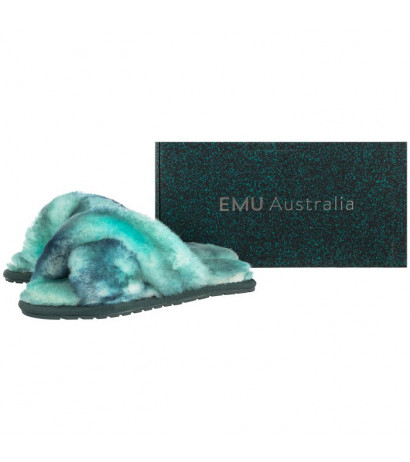 EMU Australia Mayberry Tie Dye Teens Green Sea T12630 (EM373-b) Naiste kingad/klappide klapid