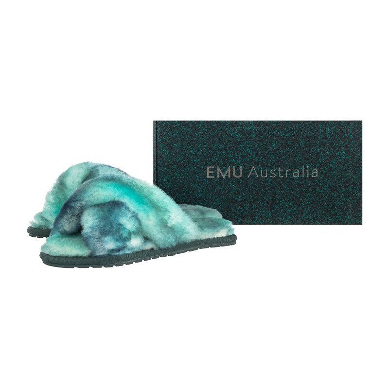 EMU Australia Mayberry Tie Dye Teens Green Sea T12630 (EM373-b) Naiste kingad/klappide klapid