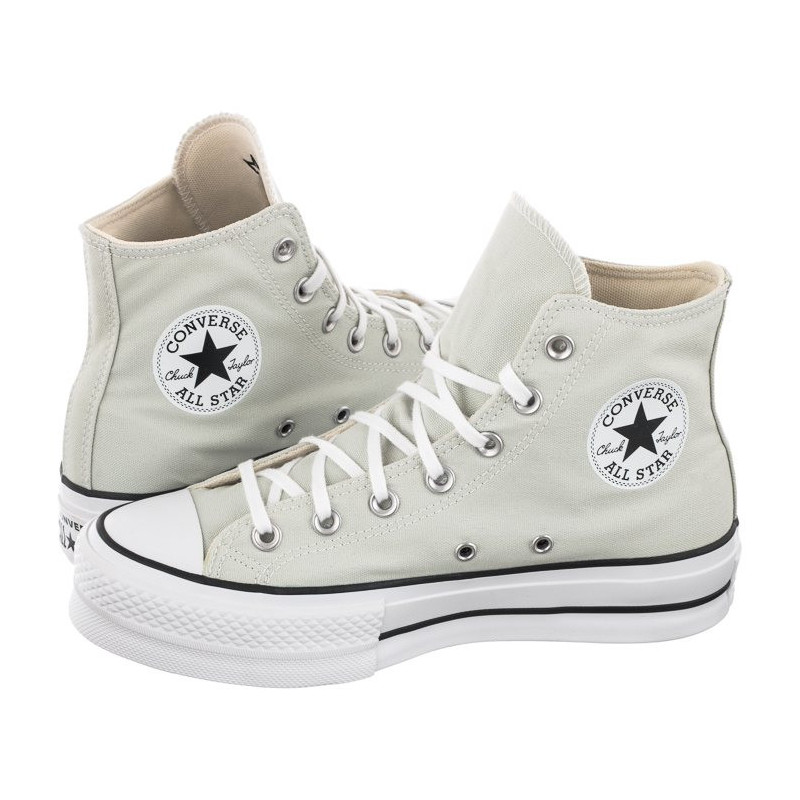 Converse CT All Star Lift Hi Light Silver/Black/White 572720C (CO468-c) kingad