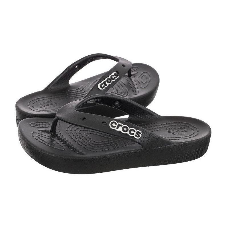 Crocs Classic Platform Flip W Black 207714-001 (CR238-a) kingad