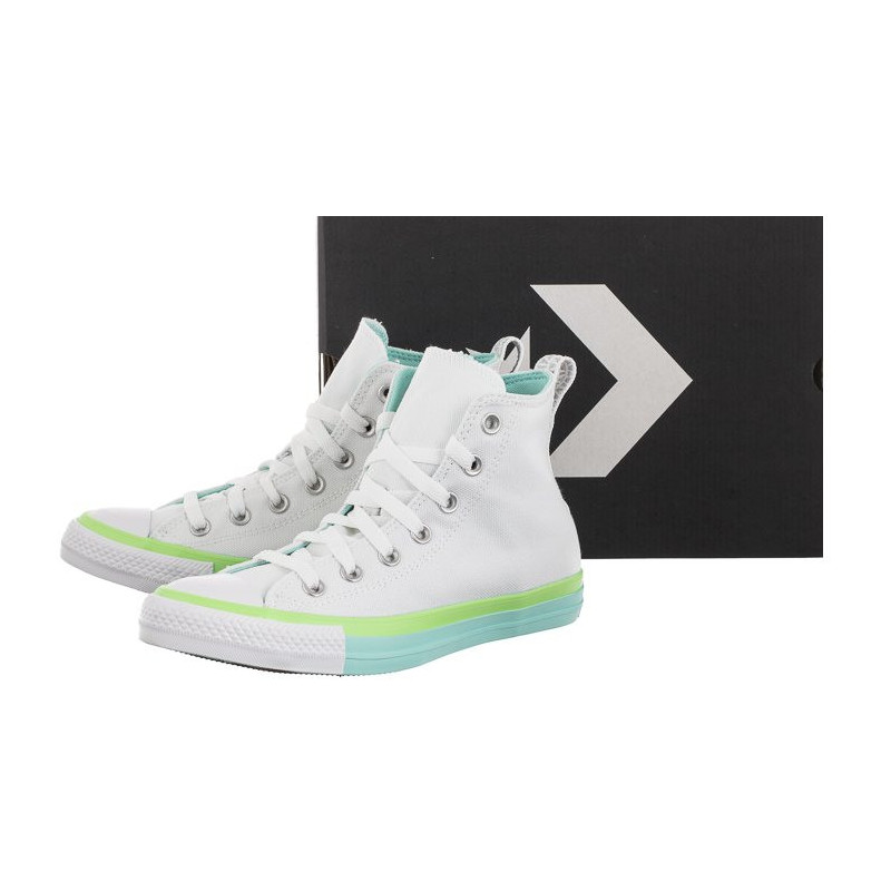 Converse CT All Star Hi White/Light Dew/Lime Rave A00543C (CO568-a) kingad