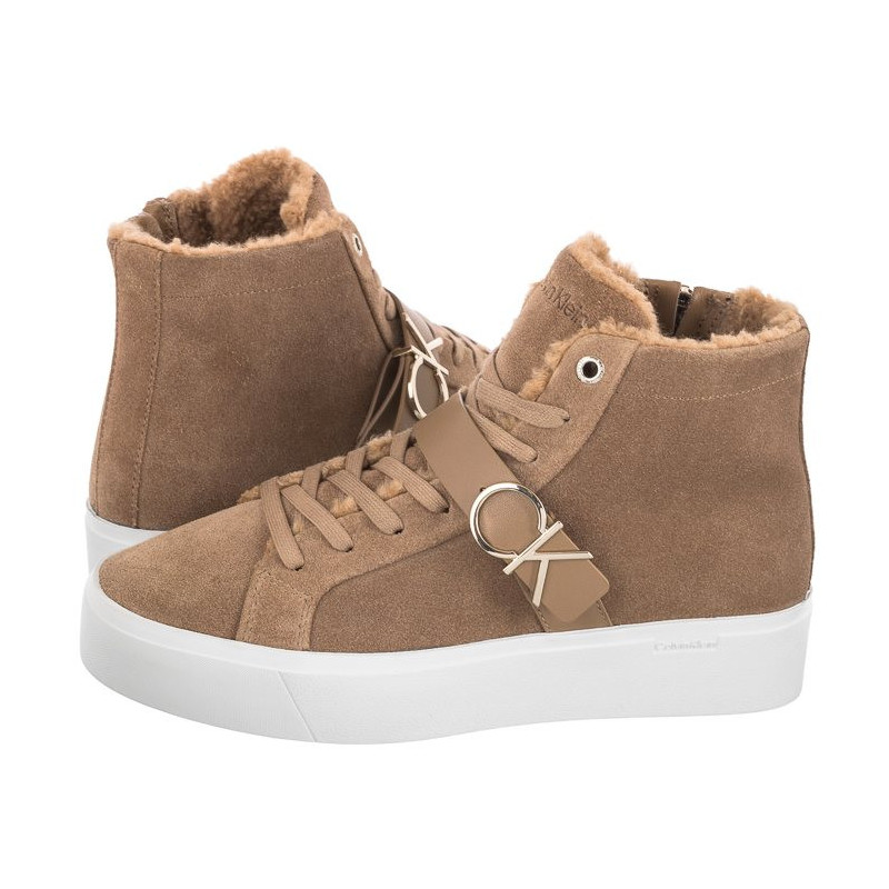 Calvin Klein Flatform Cup High Top CK Hw-S Wl HW0HW01334 GEZ Safari Canvas (CK170-a) kingad