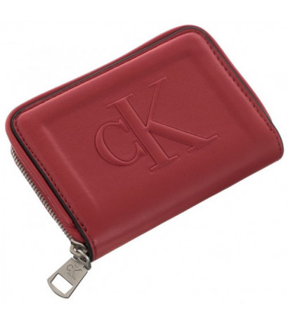 Calvin Klein Sculpted Med Zip Around Pipping K60K610353 XL6 Dark Candy Apple (CK178-b) käekott