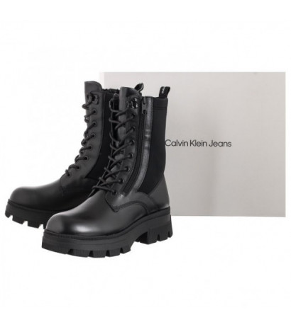 Calvin Klein Chunky Combat Laceup Zip YW0YW00740 Black (CK181-a) kingad