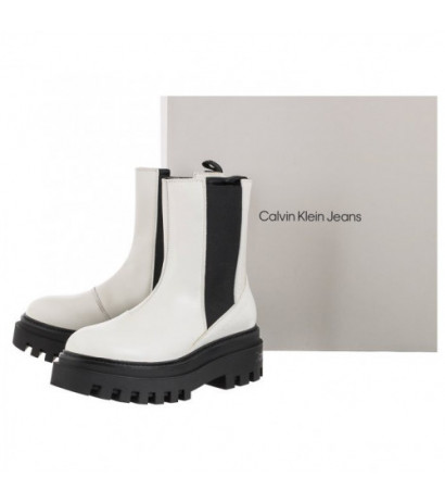 Calvin Klein Flatform Chelsea Boot YW0YW00850 YBR White (CK192-a) kingad