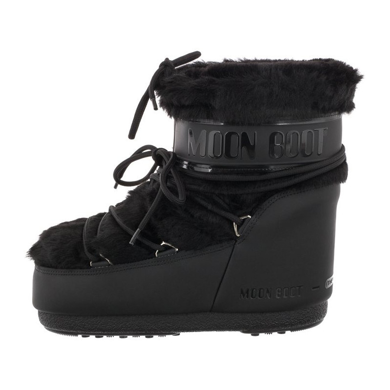 Moon Boot Icon Low Faux Fur Black 1409390 N001 (MB57-a) kingad