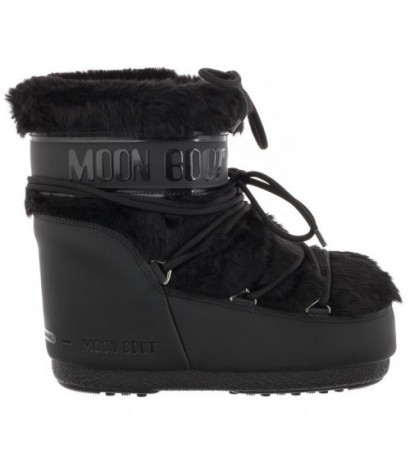 Moon Boot Icon Low Faux Fur Black 1409390 N001 (MB57-a) kingad