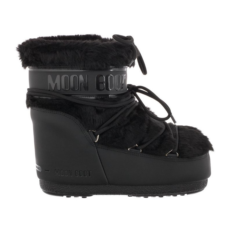 Moon Boot Icon Low Faux Fur Black 1409390 N001 (MB57-a) kingad