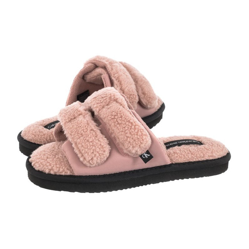 Calvin Klein Home Slide Velcro Shearling YW0YW00861 0J0 Adobe Rose (CK217-a) Naiste kingad/klappide klapid