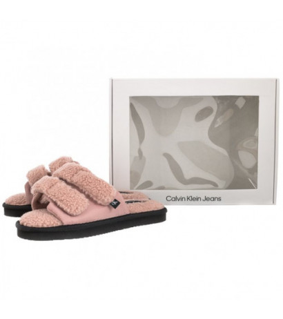 Calvin Klein Home Slide Velcro Shearling YW0YW00861 0J0 Adobe Rose (CK217-a) Naiste kingad/klappide klapid