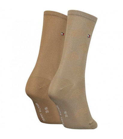 Tommy Hilfiger Th Women Sock 2P Tencel Beige Combo 701221054 002 035 (TH655-b) sokid