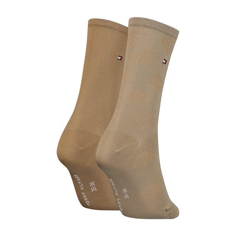 Tommy Hilfiger Th Women Sock 2P Tencel Beige Combo 701221054 002 035 (TH655-b) sokid