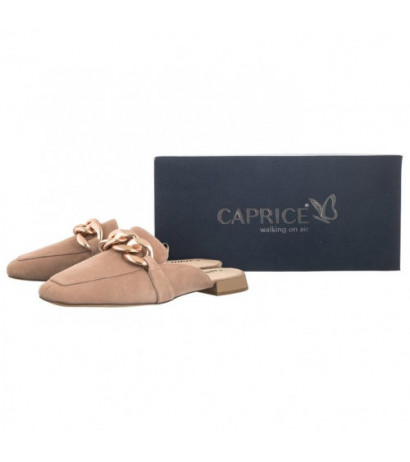 Caprice Beżowe 9-27104-20 317 Bark Suede (CP359-a) Naiste kingad/klappide klapid