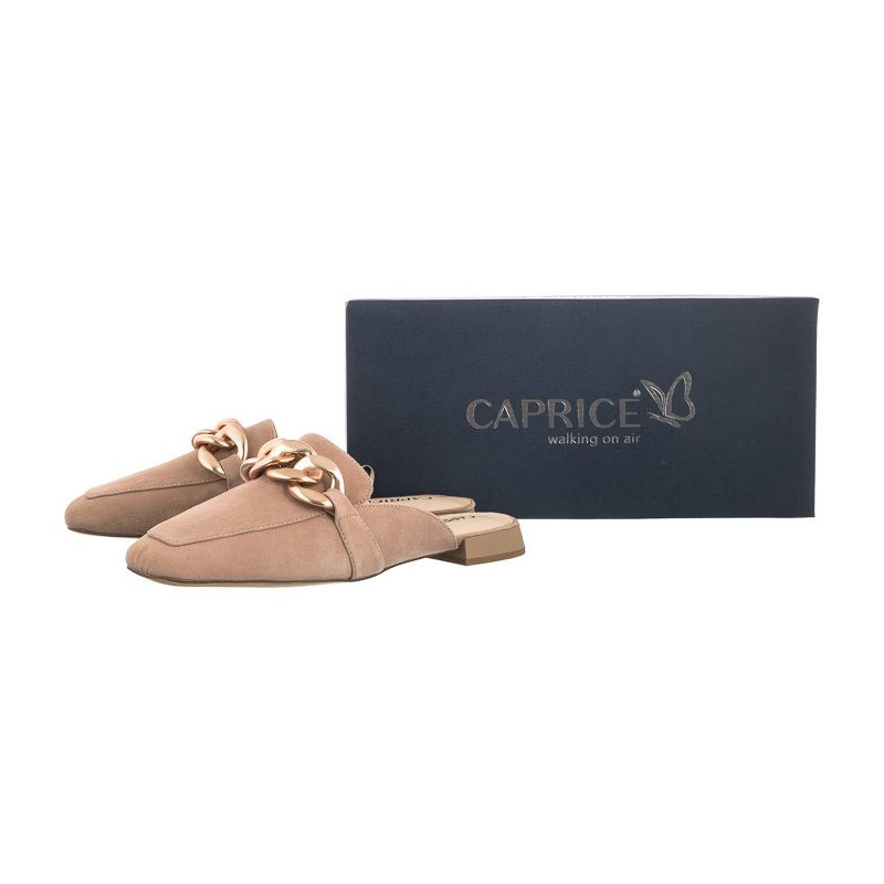 Caprice Beżowe 9-27104-20 317 Bark Suede (CP359-a) Naiste kingad/klappide klapid