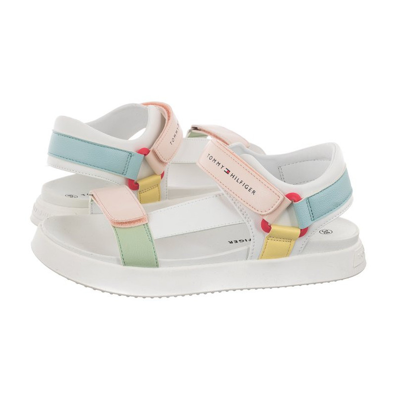 Tommy Hilfiger Velcro Sandal White/Multicolor T3A2-32768-0371 X256 (TH744-a) sandaalid