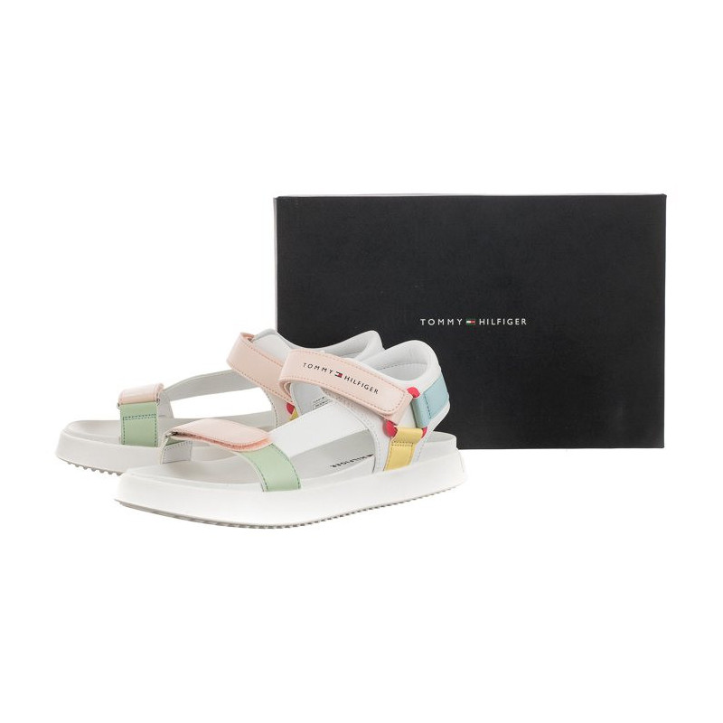 Tommy Hilfiger Velcro Sandal White/Multicolor T3A2-32768-0371 X256 (TH744-a) sandaalid