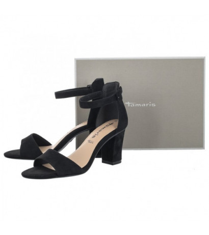 Tamaris Czarne 1-28396-20 004 Black Suede (TM439-b) kingad