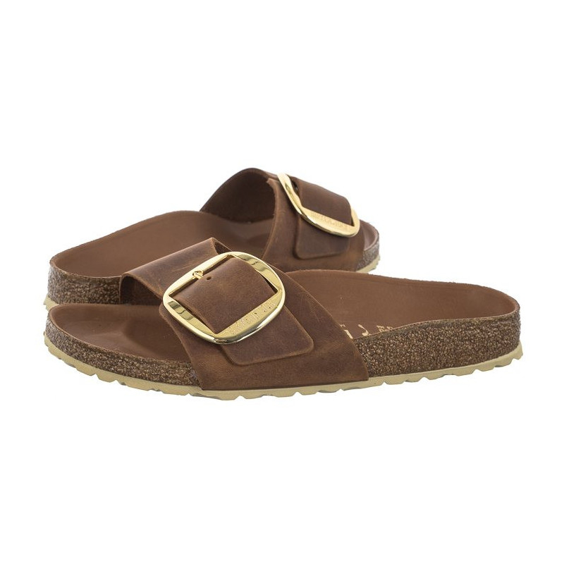 Birkenstock Madrid Big Buckle Cognac 1006525 (BK205-a) Naiste kingad/klappide klapid