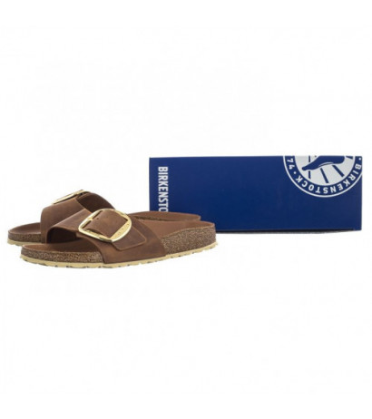 Birkenstock Madrid Big Buckle Cognac 1006525 (BK205-a) Naiste kingad/klappide klapid