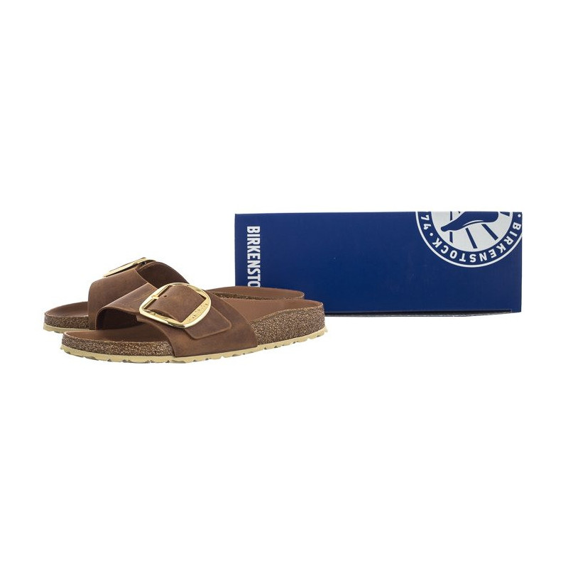 Birkenstock Madrid Big Buckle Cognac 1006525 (BK205-a) Naiste kingad/klappide klapid