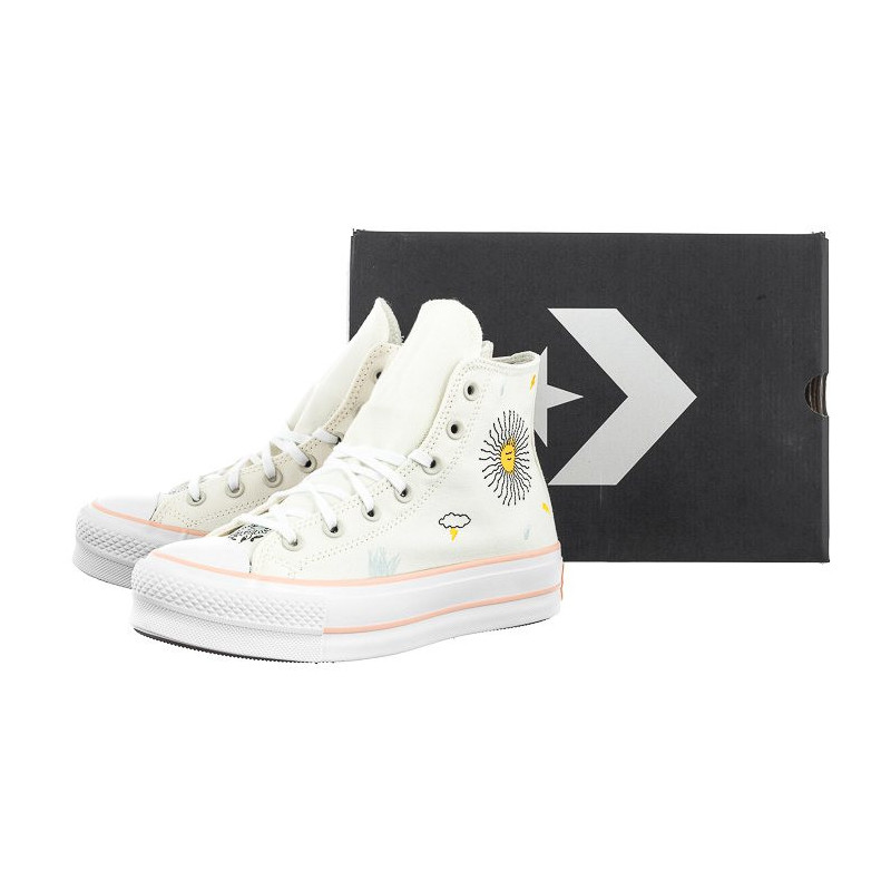 Converse CTAS Lift Hi Egret/Cheeky Coral/White A03516C (CO608-a) kingad