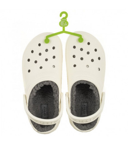 Crocs Classic Lined Clog White/Grey 203591-10M (CR266-c) Naiste kingad/klappide klapid