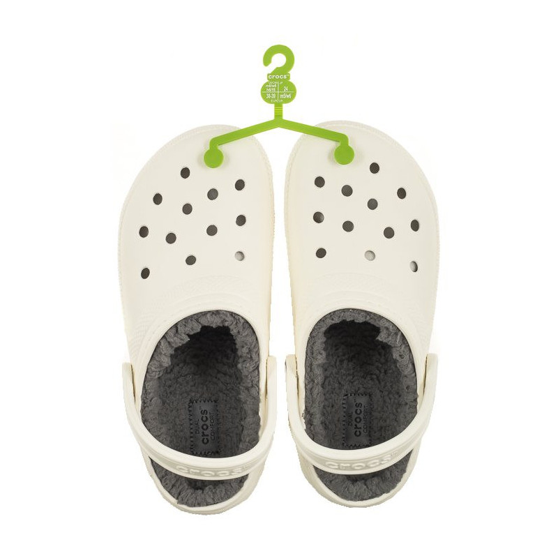 Crocs Classic Lined Clog White/Grey 203591-10M (CR266-c) Naiste kingad/klappide klapid