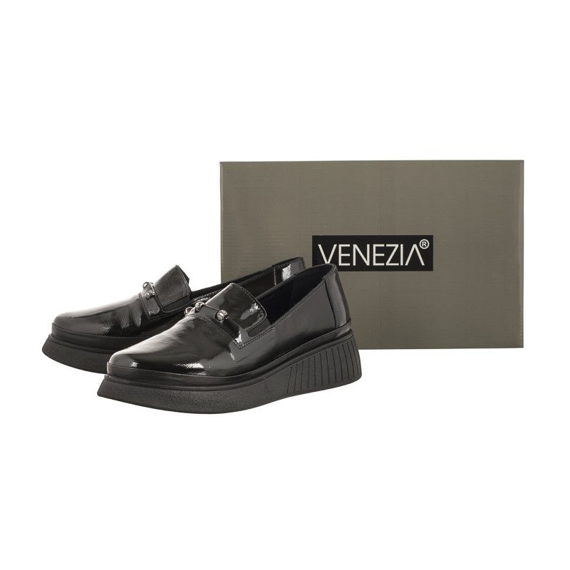 Venezia Czarne Lakierowane P108424 48 Black (VE728-a) kingad