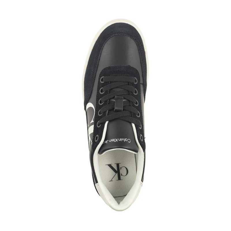 Calvin Klein Classic Cupsole Laceup Mix Lth Black/Bright White/Silver YW0YW01057 BEH (CK353-a) spordijalatsid