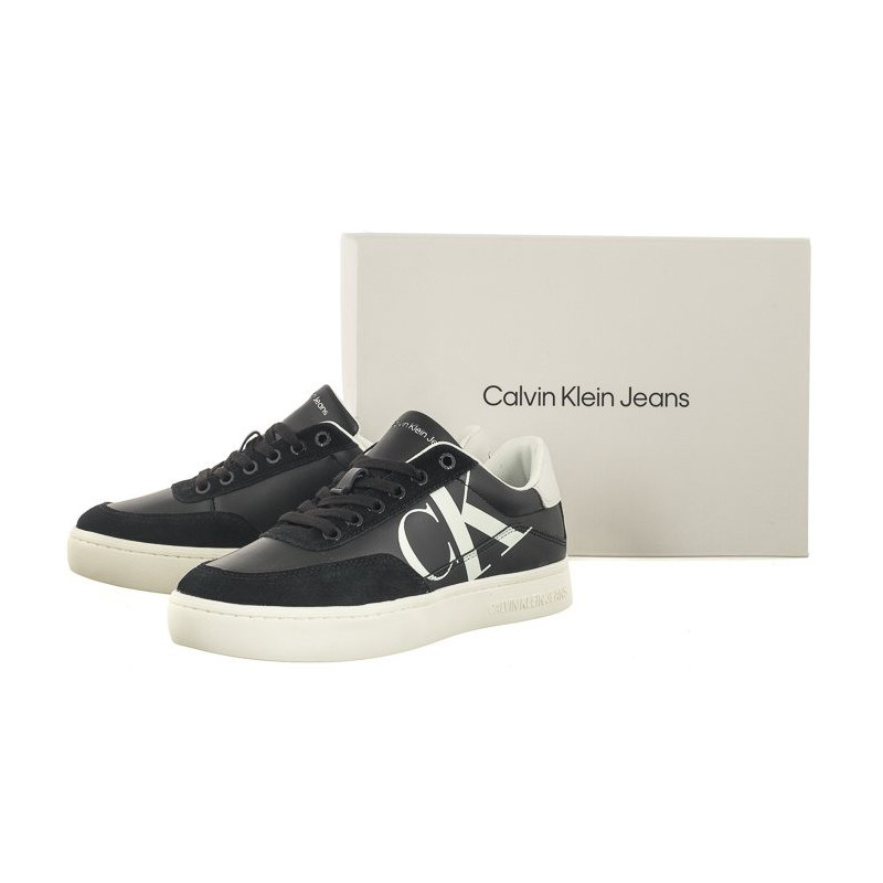 Calvin Klein Classic Cupsole Laceup Mix Lth Black/Bright White/Silver YW0YW01057 BEH (CK353-a) spordijalatsid