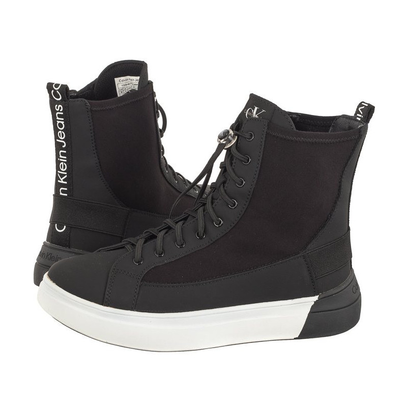 Calvin Klein High Top Lace-up Sneaker V3X9-80733-1464 999 Black (CK354-a) kingad