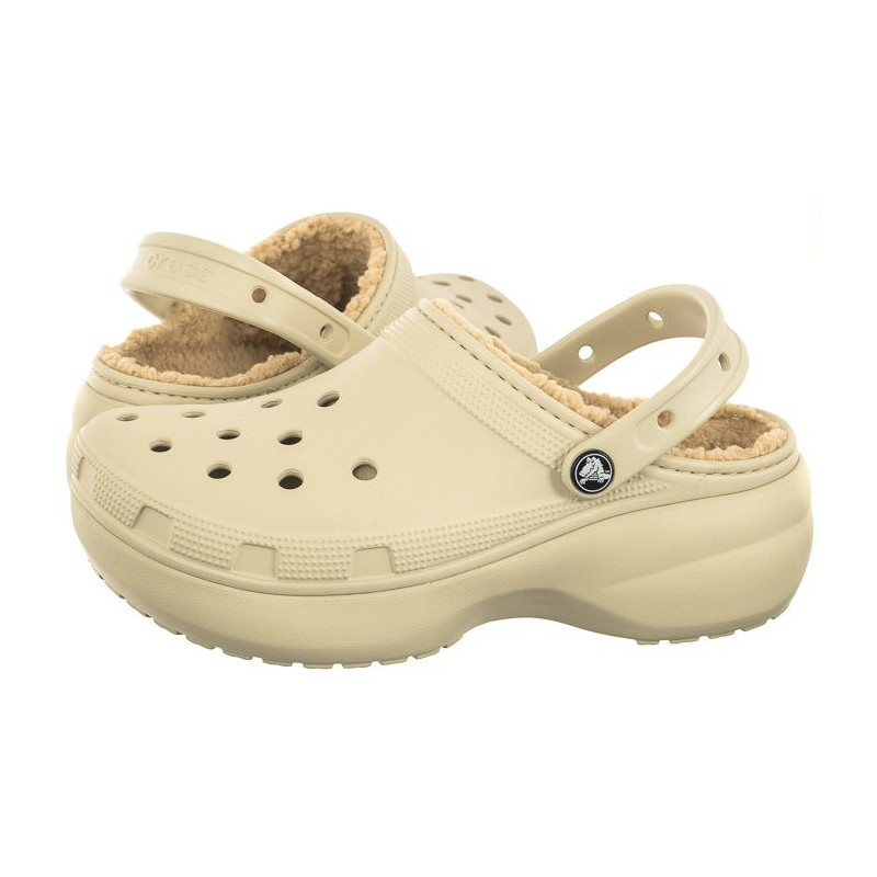 Crocs Classic Platform Lined Bone 207938-2Y2 (CR302-b) Naiste kingad/klappide klapid