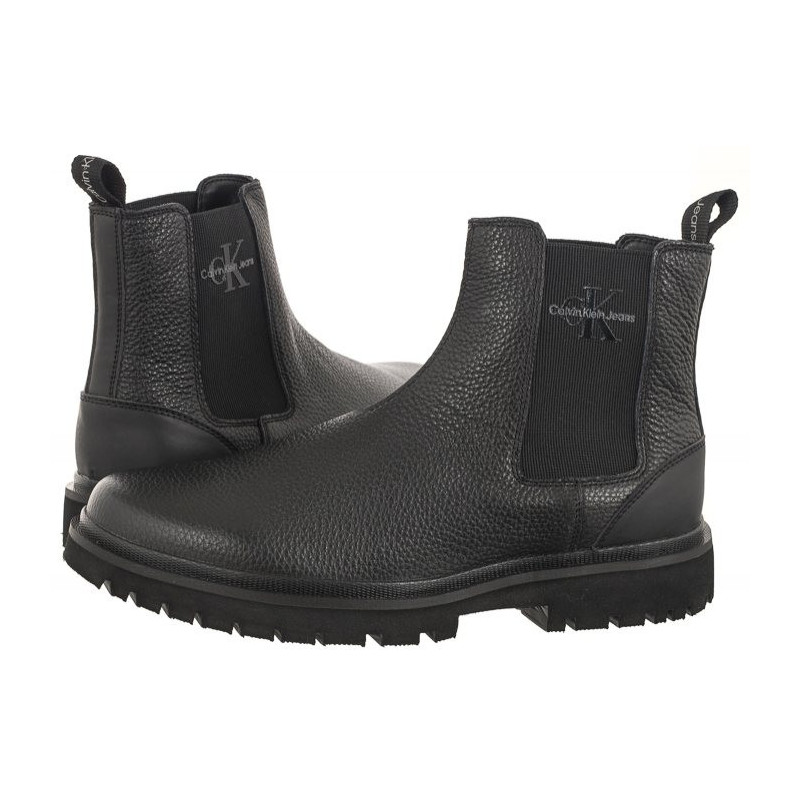 Calvin Klein Eva Mid Chelsea Boot Lth Triple Black YM0YM00750 0GT (CK381-a) kingad