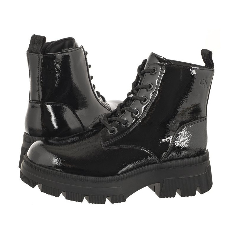 Calvin Klein Chunky Combat Laceup Boot Wn Triple Black YW0YW01265 0GT (CK397-a) kingad