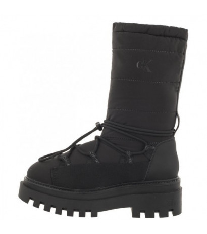 Calvin Klein Flatform Snow Boot Nylon Wn Triple Black YW0YW01146 0GT (CK399-a) saapad