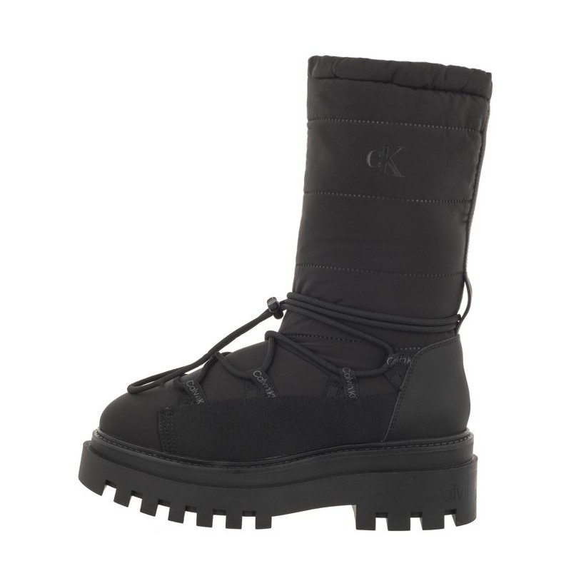 Calvin Klein Flatform Snow Boot Nylon Wn Triple Black YW0YW01146 0GT (CK399-a) saapad