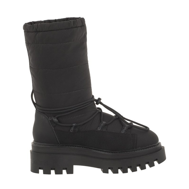 Calvin Klein Flatform Snow Boot Nylon Wn Triple Black YW0YW01146 0GT (CK399-a) saapad