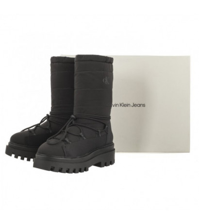 Calvin Klein Flatform Snow Boot Nylon Wn Triple Black YW0YW01146 0GT (CK399-a) saapad