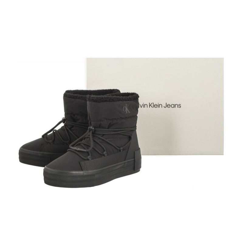 Calvin Klein Bold Vulc Flatf Snow Boot Wn Triple Black YW0YW01181 0GT (CK402-a) kingad