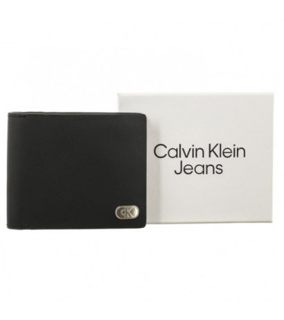 Calvin Klein Textured Bifold W/Coin Black K50K511475 BEH (CK403-a) käekott