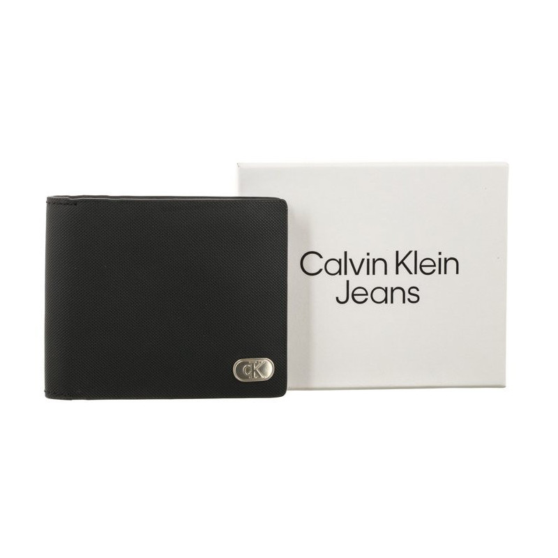 Calvin Klein Textured Bifold W/Coin Black K50K511475 BEH (CK403-a) käekott