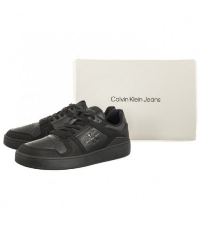 Calvin Klein Basket Cupsole Low Lth Ml Fad Triple Black YM0YM00884 0GT (CK417-a) spordijalatsid