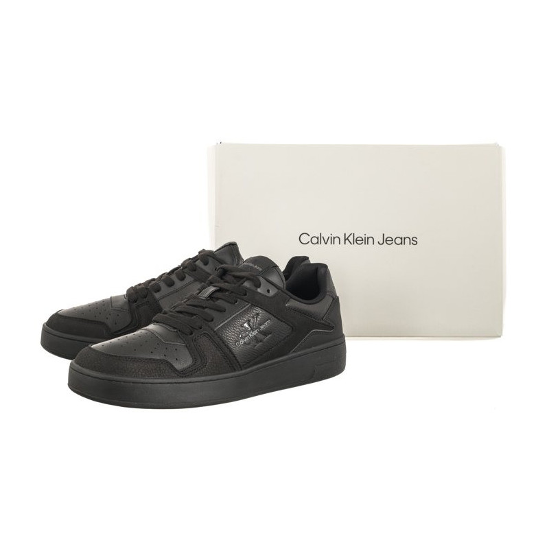 Calvin Klein Basket Cupsole Low Lth Ml Fad Triple Black YM0YM00884 0GT (CK417-a) spordijalatsid