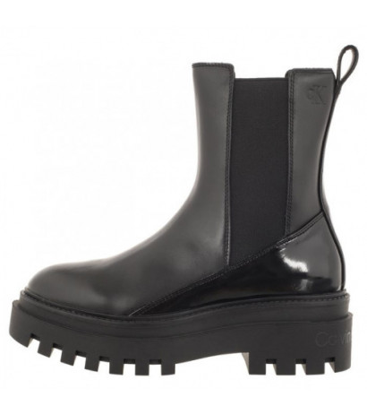 Calvin Klein Chunky Boot Chelsea Lth Mg Sat Triple Black YW0YW01286 0GT (CK413-b) kingad