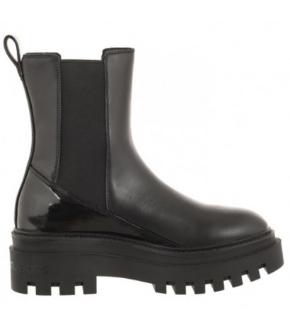 Calvin Klein Chunky Boot Chelsea Lth Mg Sat Triple Black YW0YW01286 0GT (CK413-b) kingad